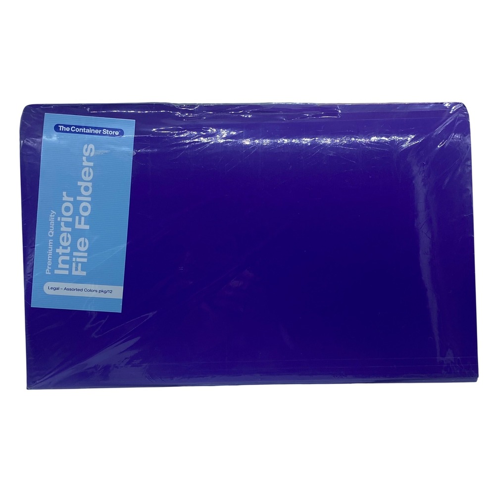 The Container Store Interior File Folders Legal Assorted Colors 12 Pack New